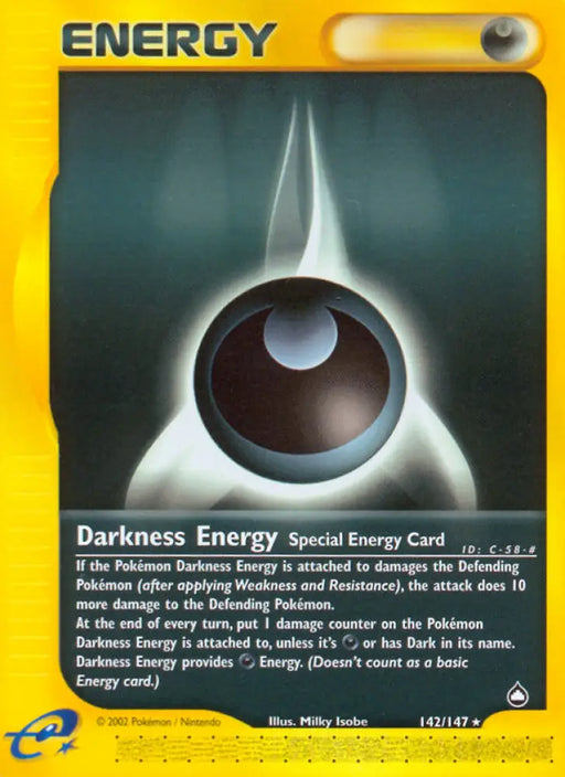 Darkness Energy (142/147) [Aquapolis] - Pokemon Single