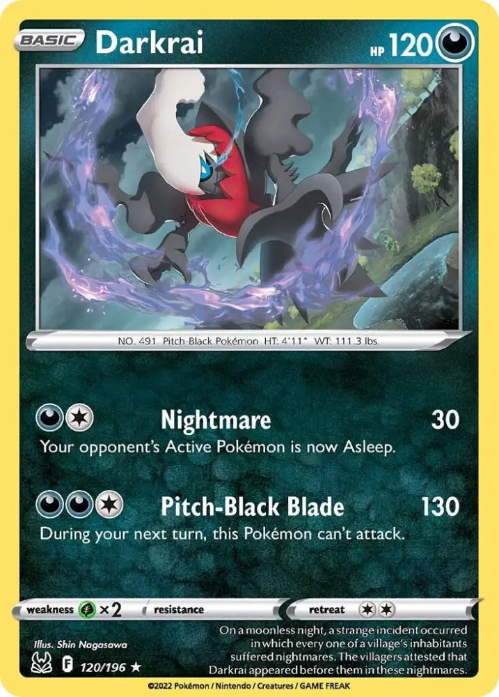 Darkrai (120/196) [Sword & Shield: Lost Origin] - Pokemon Single