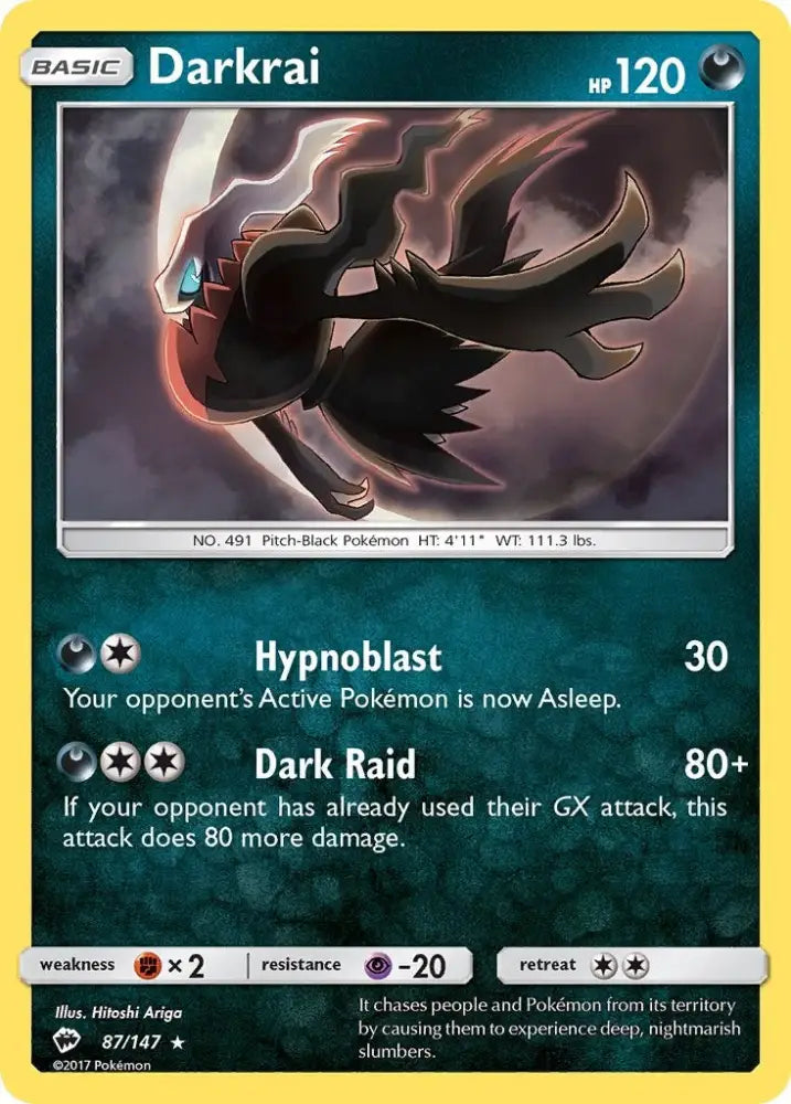 Darkrai (87/147) [Sun & Moon: Burning Shadows] - Pokemon Single