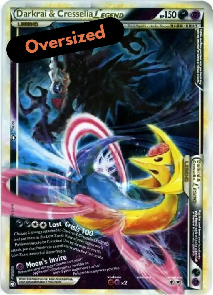 Darkrai & Cresselia LEGEND (99/102) (Jumbo Card) [HeartGold & SoulSilver: Triumphant] - Pokemon Single