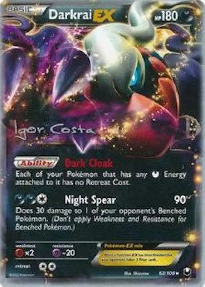 Darkrai EX (63/108) (Pesadelo Prism - Igor Costa) [World Championships 2012] - Pokemon Single
