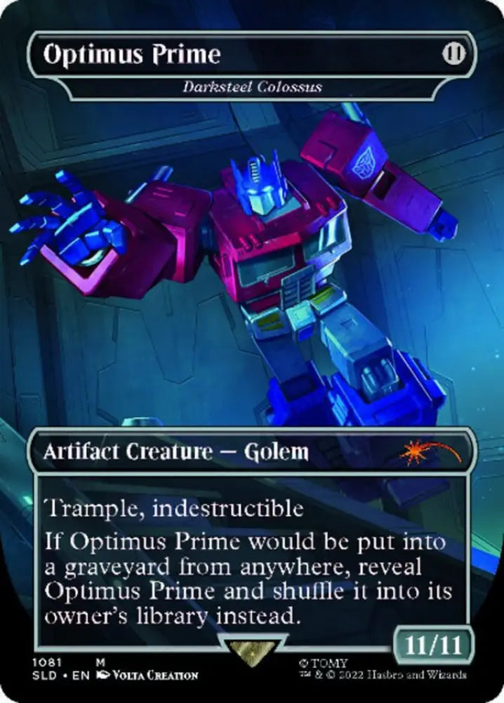 Darksteel Colossus - Optimus Prime (Borderless) [Secret Lair Drop Series] - MTG Single