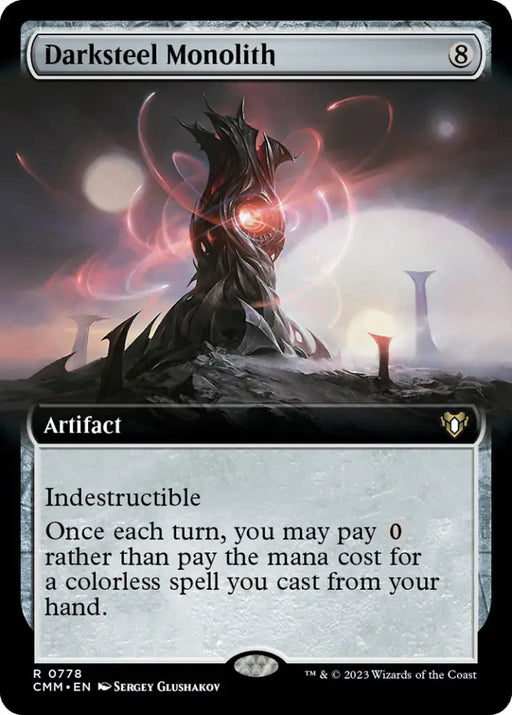 Darksteel Monolith (Extended Art) [Commander Masters] - MTG Single