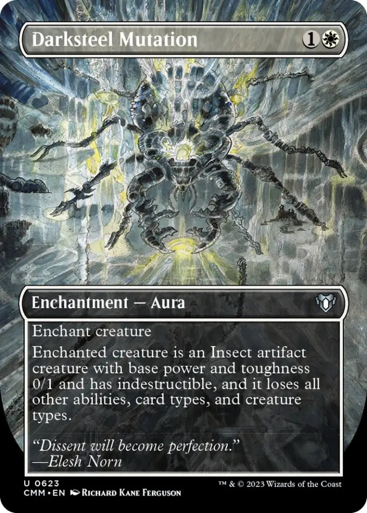 Darksteel Mutation (Borderless Alternate Art) [Commander Masters] - MTG Single
