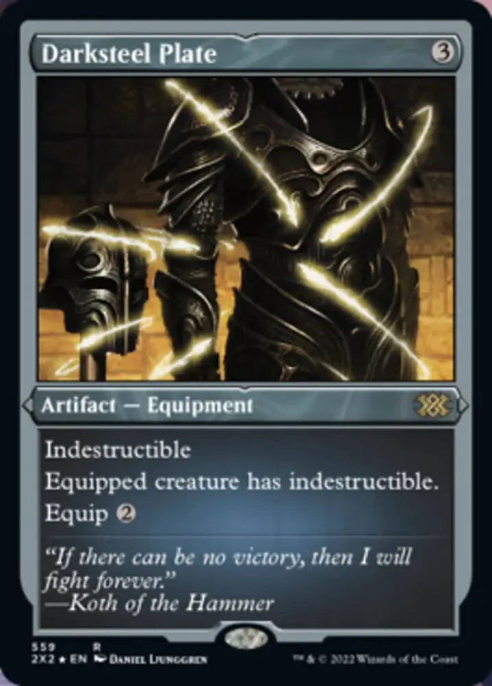 Darksteel Plate (Foil Etched) [Double Masters 2022] - MTG Single