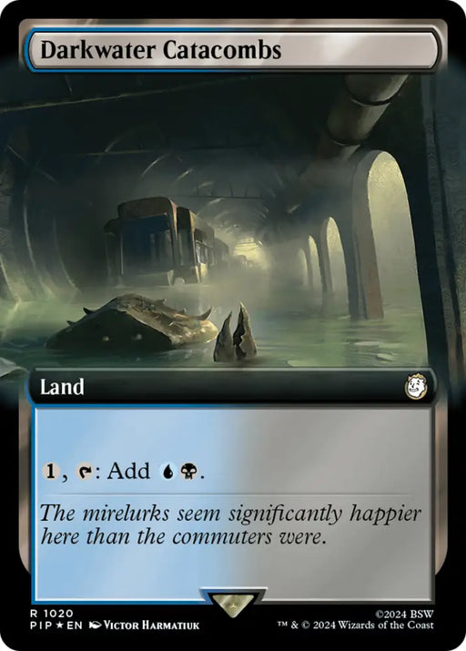 Darkwater Catacombs (Extended Art) (Surge Foil) [Fallout] - MTG Single