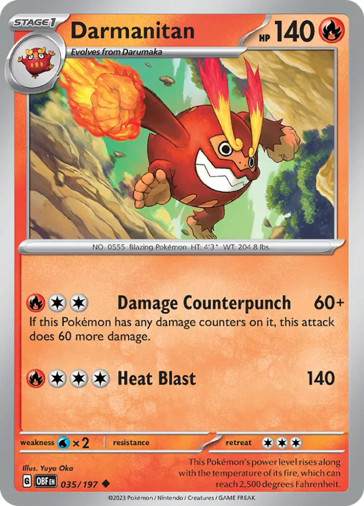 Darmanitan (035/197) [Scarlet & Violet: Obsidian Flames] - Pokemon Single