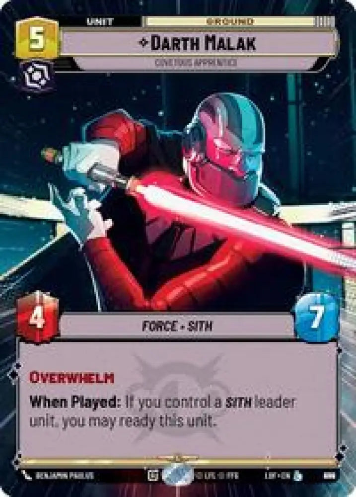 Darth Malak - Covetous Apprentice (Hyperspace Foil) (974) [Legends of the Force]