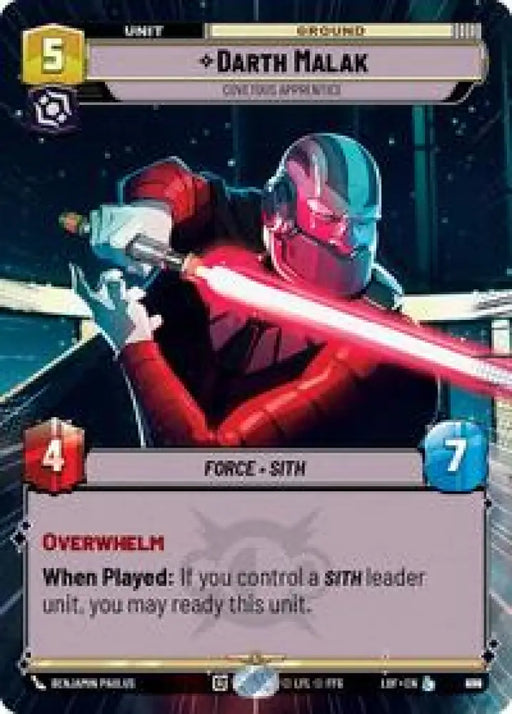 Darth Malak - Covetous Apprentice (Hyperspace Foil) (974) [Legends of the Force]