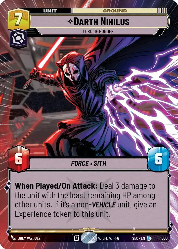 Darth Nihilus - Lord of Hunger (Hyperspace Foil) (1000) [Secrets of Power]