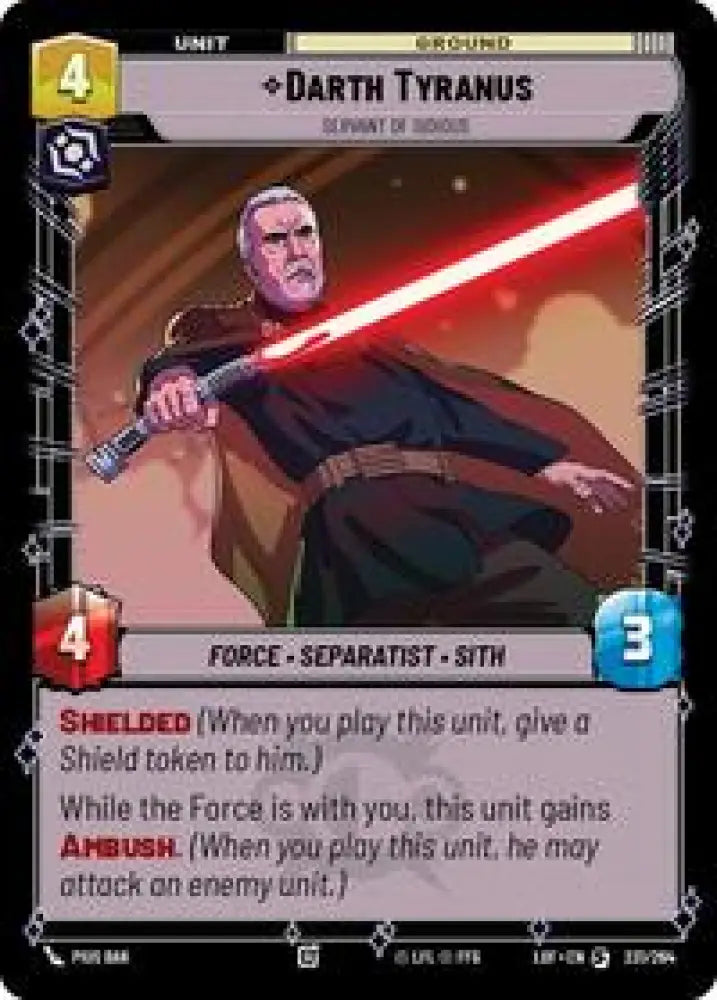 Darth Tyranus - Servant of Sidious (231/264) [Legends of the Force]