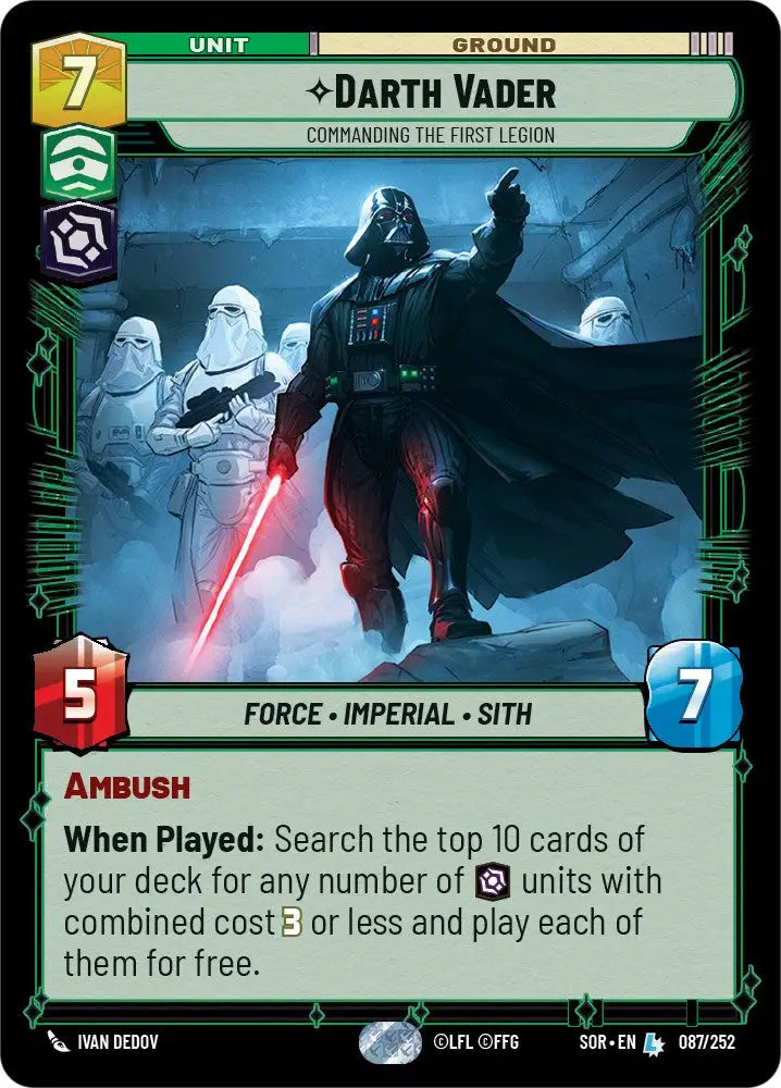 Darth Vader - Commanding the First Legion (087/252) [Spark of Rebellion] - Star Wars: Unlimited Single