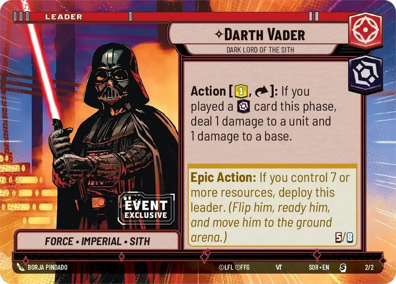Darth Vader - Dark Lord of the Sith (Hyperspace) (Event Promo) (2/2) [Miscellaneous] - Star Wars: Unlimited Single