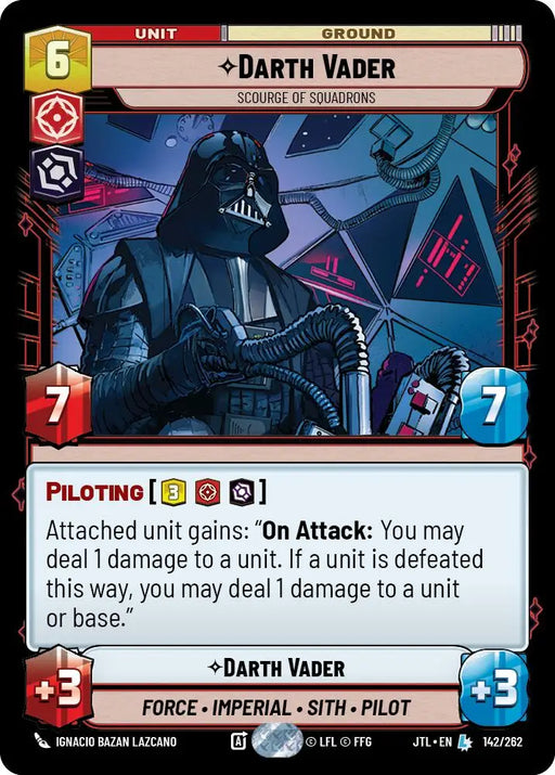 Darth Vader - Scourge of Squadrons (142/262) [Jump to Lightspeed] - Star Wars: Unlimited Single