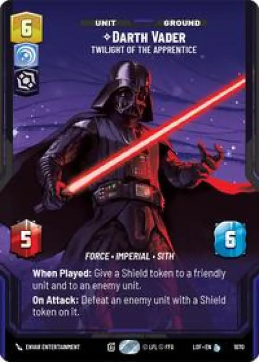 Darth Vader - Twilight of the Apprentice (Prestige Foil) (1070) [Legends of the Force]
