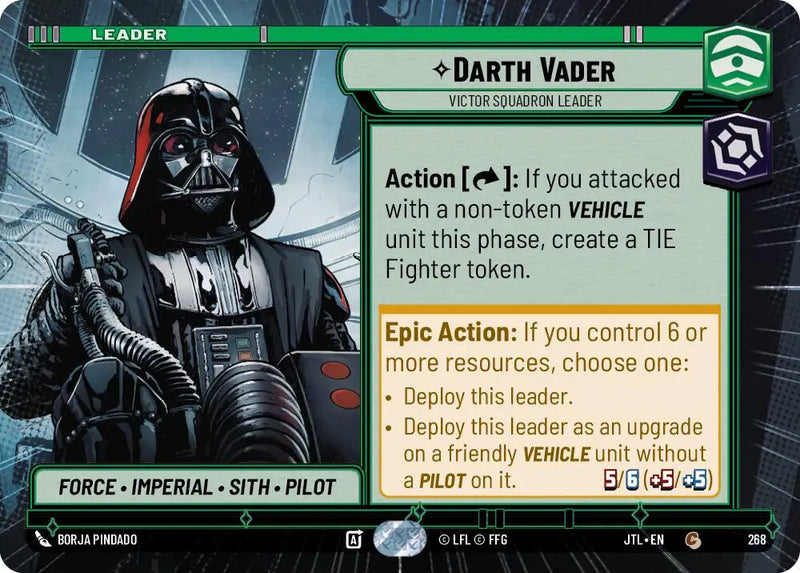 Darth Vader - Victor Squadron Leader (Hyperspace) (268) [Jump to Lightspeed] - Star Wars: Unlimited Single