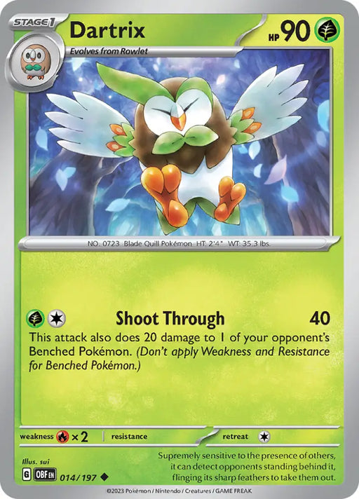Dartrix (014/197) [Scarlet & Violet: Obsidian Flames] - Pokemon Single