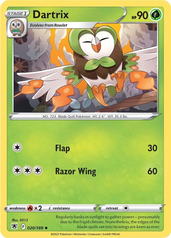 Dartrix (020/189) [Sword & Shield: Astral Radiance] - Pokemon Single