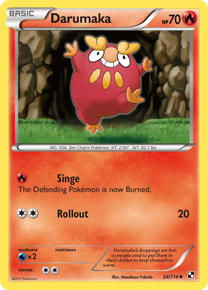 Darumaka (24/114) [Black & White: Base Set] - Pokemon Single