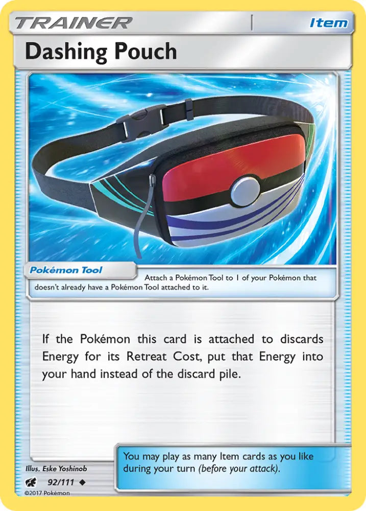 Dashing Pouch (92/111) [Sun & Moon: Crimson Invasion] - Pokemon Single