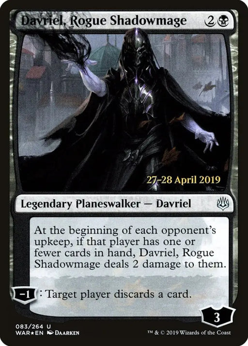 Davriel Rogue Shadowmage (83s★) JA [War of the Spark Promos] - MTG Single