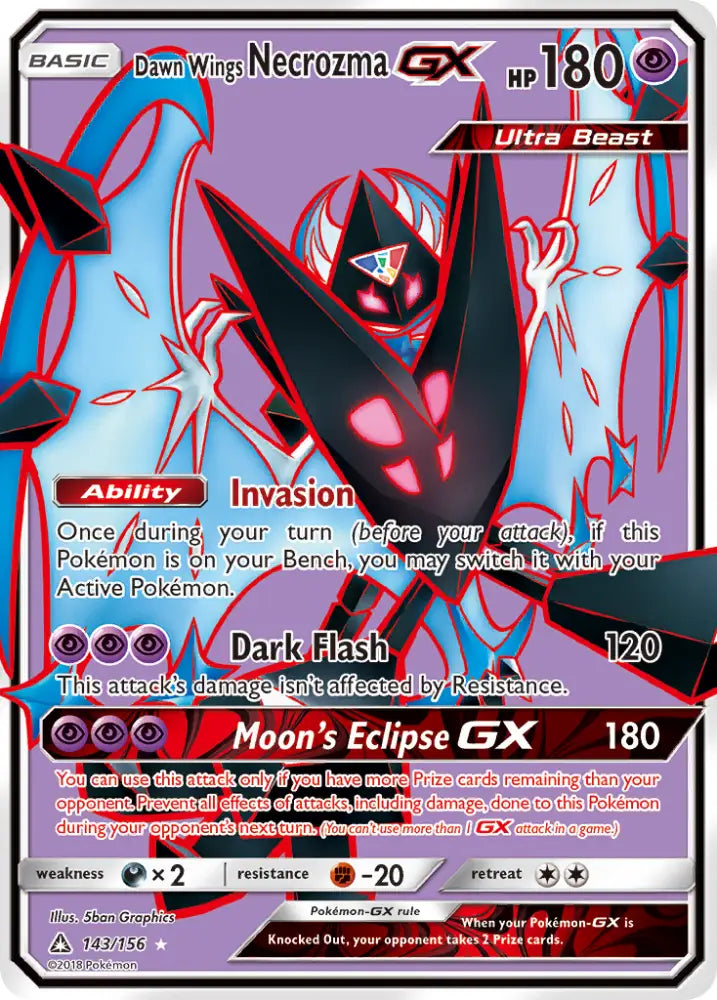 Dawn Wings Necrozma GX (143/156) [Sun & Moon: Ultra Prism] - Pokemon Single