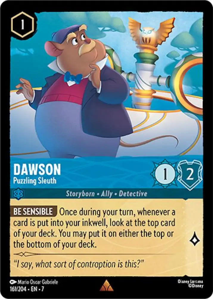 Dawson - Puzzling Sleuth (161/204) [Archazia’s Island] - Lorcana Single