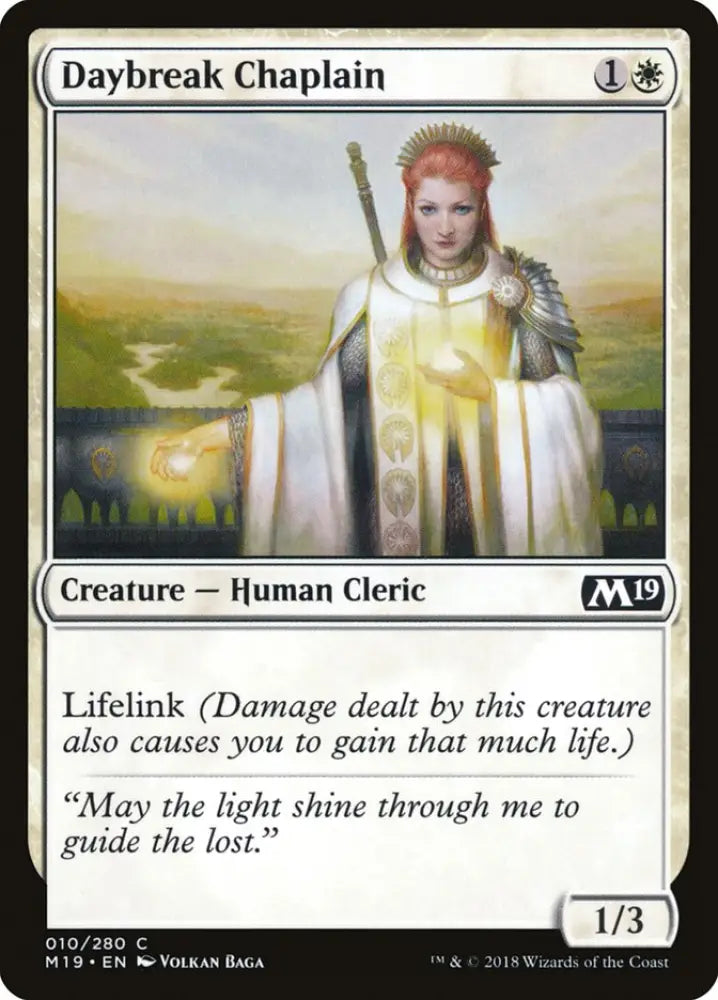 Daybreak Chaplain [Core Set 2019] - MTG Single