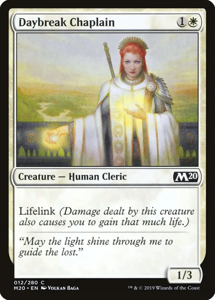 Daybreak Chaplain [Core Set 2020] - MTG Single