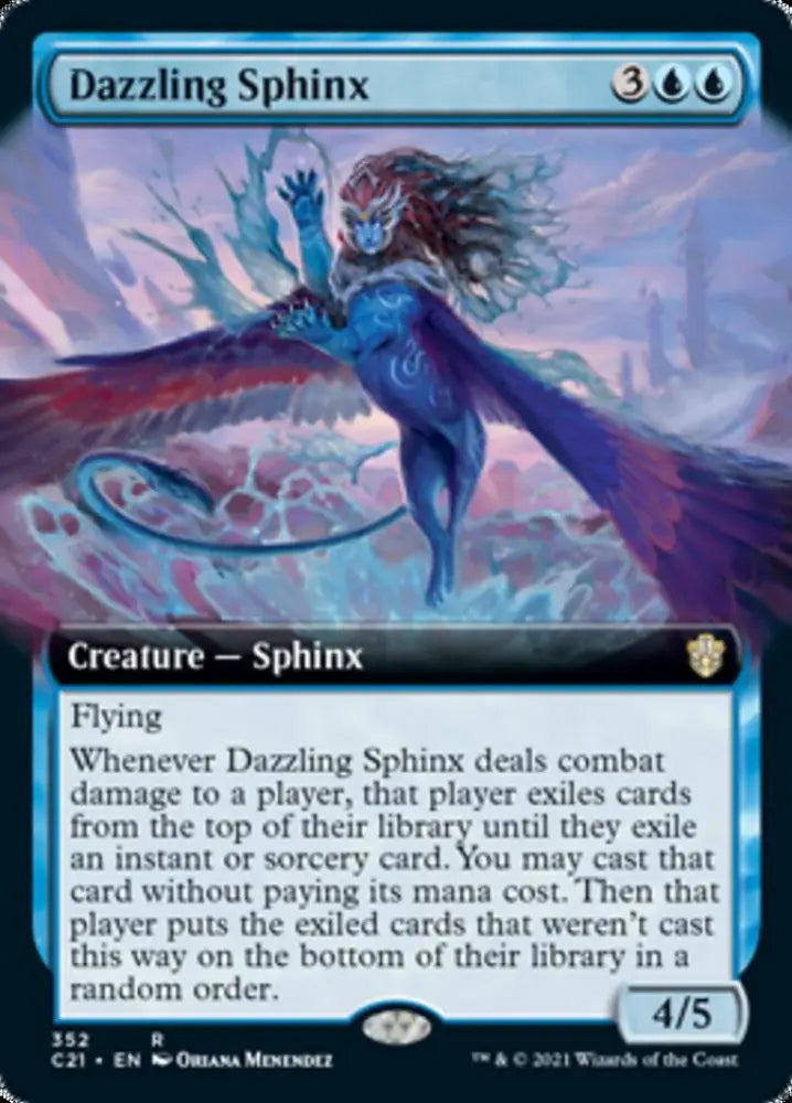 Dazzling Sphinx (Extended Art) [Commander 2021] - MTG Single