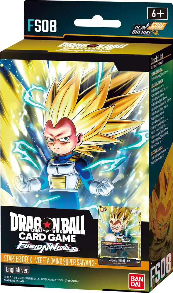 DBS Fusion World Starter Deck 8 Vegeta Mini Super Saiyan - Dragon Ball Super Fusion World Sealed