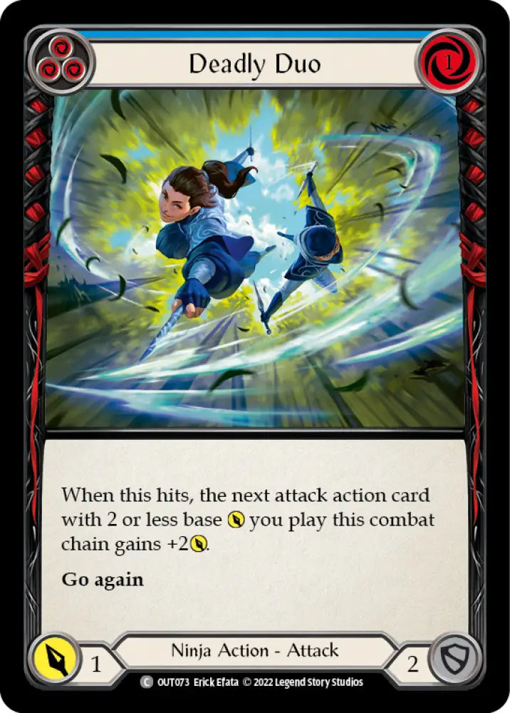 Deadly Duo (Blue) [Outsiders] Rainbow Foil - Flesh And Blood Single