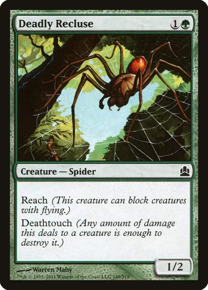 Deadly Recluse [Commander 2011] - MTG Single
