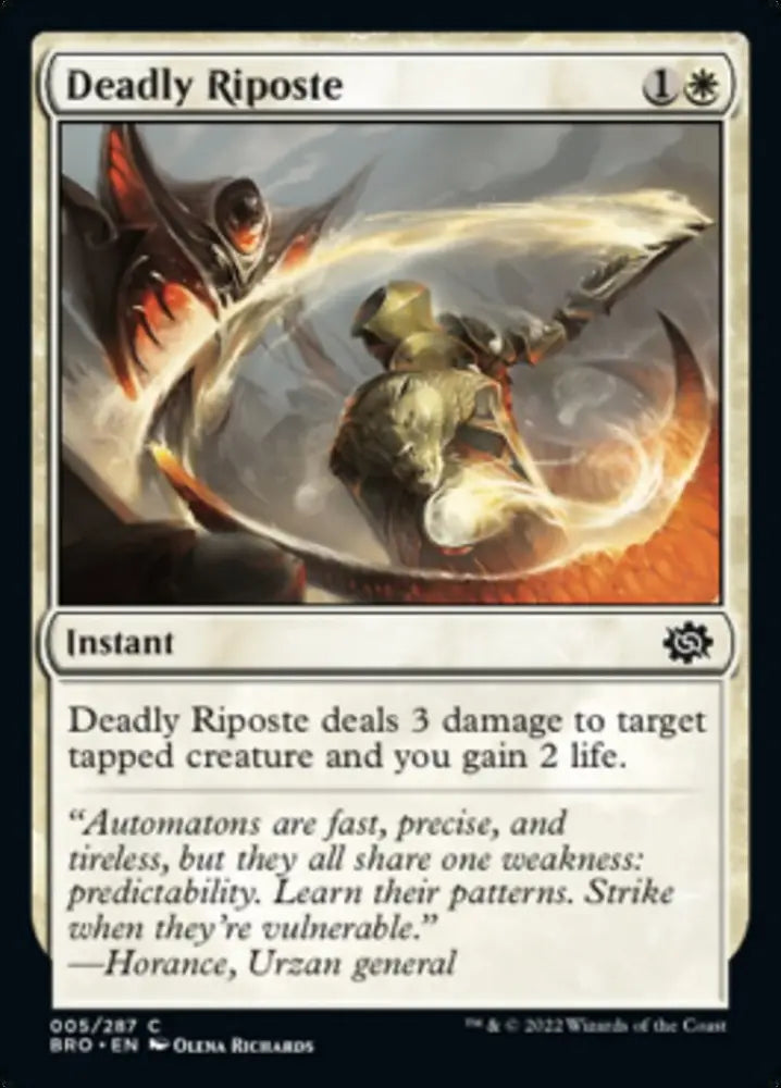 Deadly Riposte [The Brothers’ War] - MTG Single