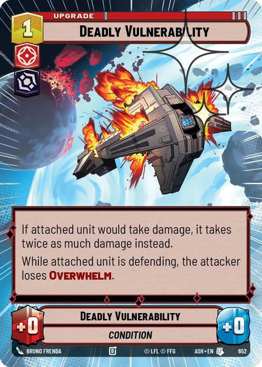 Deadly Vulnerability (Hyperspace Foil) (652) [Ashes of the Empire]