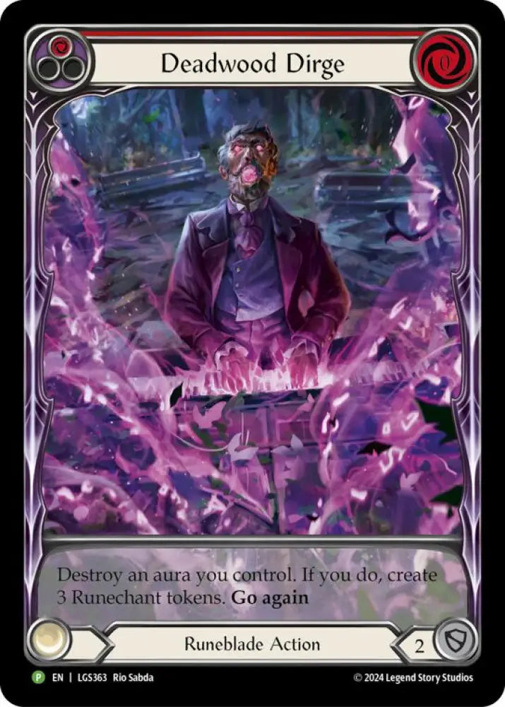 Deadwood Dirge (Red) (Extended Art) [LGS363] (Promo) Rainbow Foil - Flesh And Blood Single
