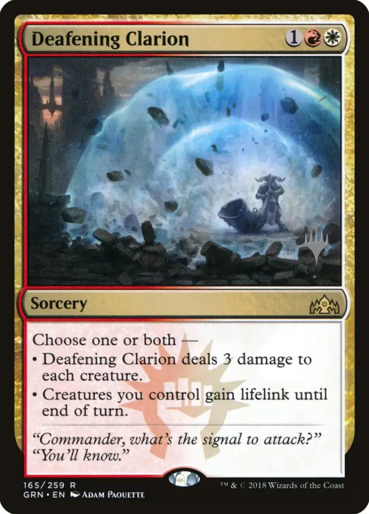 Deafening Clarion (Promo Pack) [Guilds of Ravnica Promos] - MTG Single