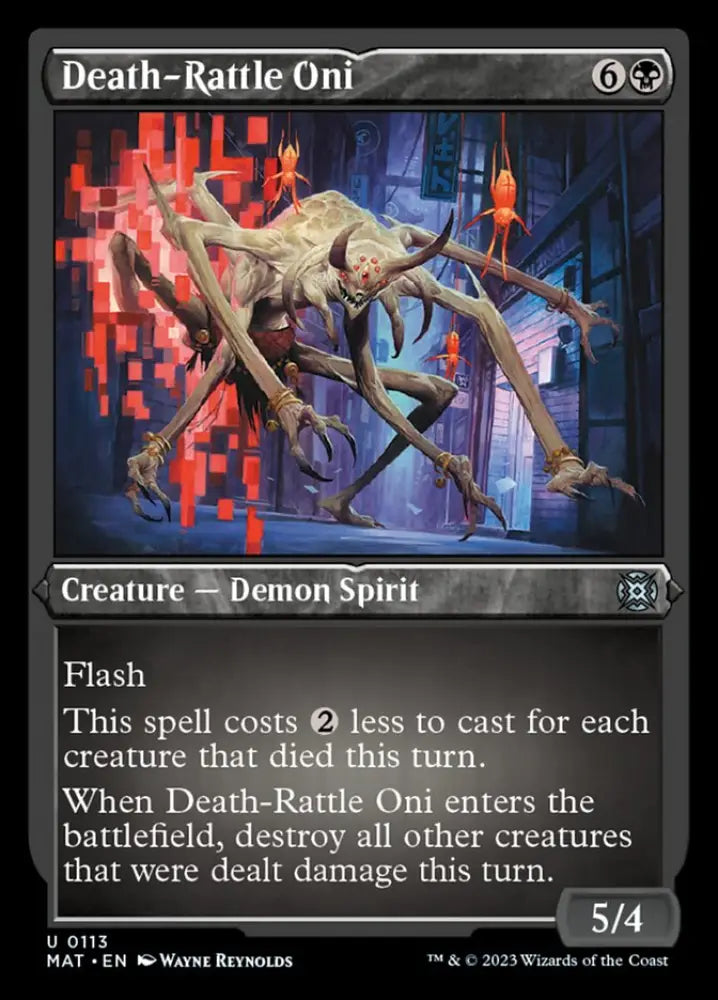 Death-Rattle Oni (Foil Etched) [March of the Machine: The Aftermath] - MTG Single