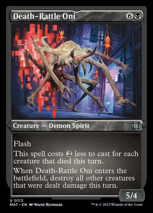 Death-Rattle Oni (Foil Etched) [March of the Machine: The Aftermath] - MTG Single
