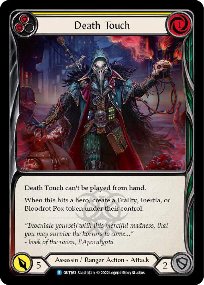 Death Touch (Yellow) [Outsiders] Rainbow Foil - Flesh And Blood Single