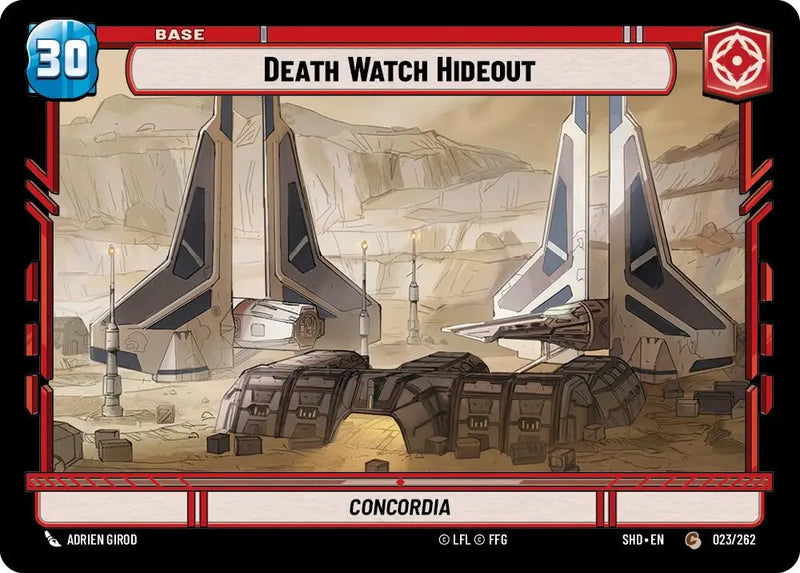 Death Watch Hideout // Shield (023 // T02) [Shadows of the Galaxy] - Star Wars: Unlimited Single