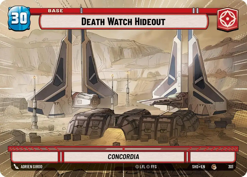 Death Watch Hideout // Shield (Hyperspace) (301 // T04) [Shadows of the Galaxy] - Star Wars: Unlimited Single