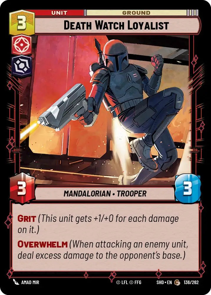 Death Watch Loyalist (136/262) [Shadows of the Galaxy] - Star Wars: Unlimited Single