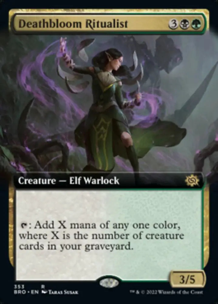 Deathbloom Ritualist (Extended Art) [The Brothers’ War] - MTG Single