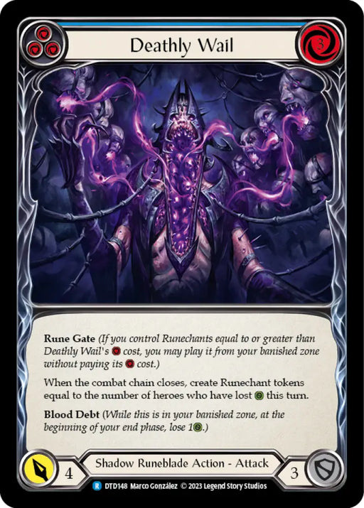 Deathly Wail (Blue) [Dusk Till Dawn] Rainbow Foil - Flesh And Blood Single