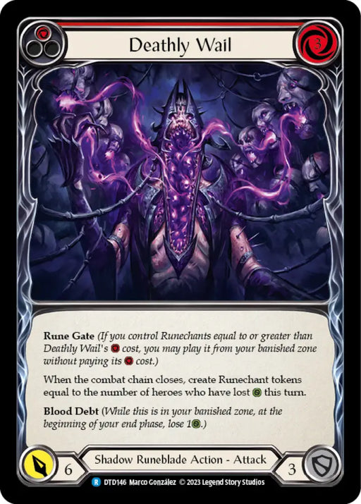 Deathly Wail (Red) [Dusk Till Dawn] Rainbow Foil - Flesh And Blood Single