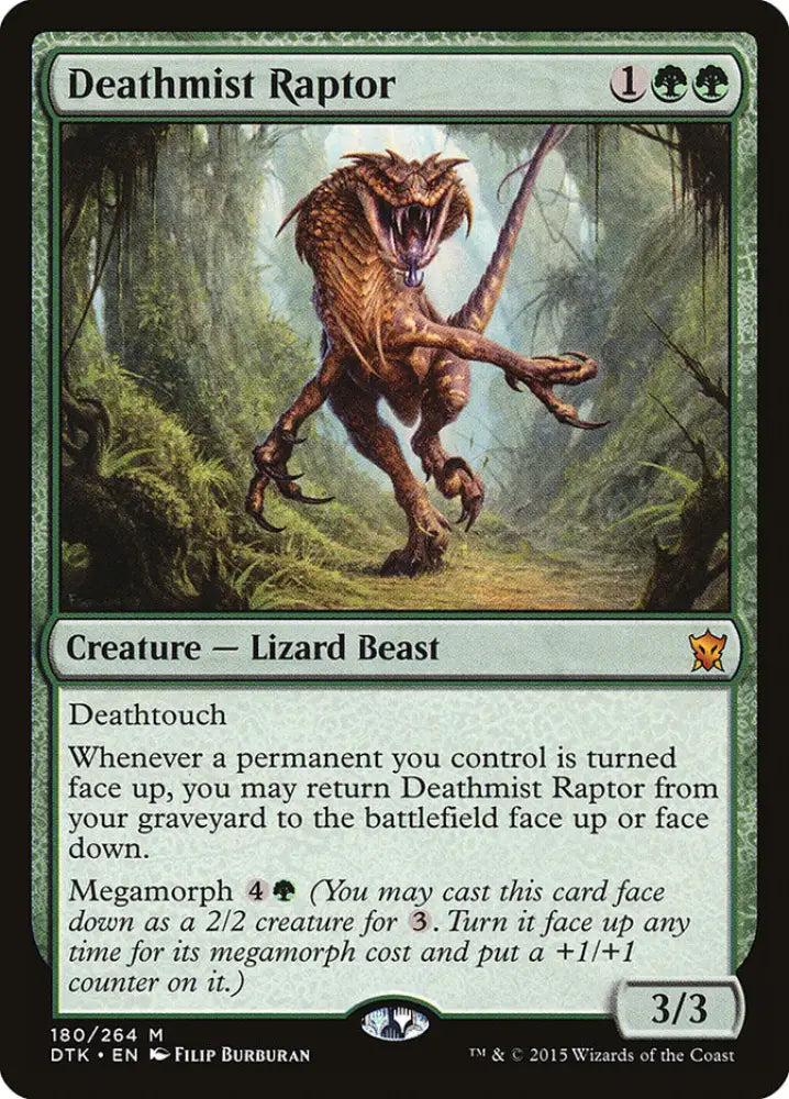 Deathmist Raptor [Dragons of Tarkir] - MTG Single
