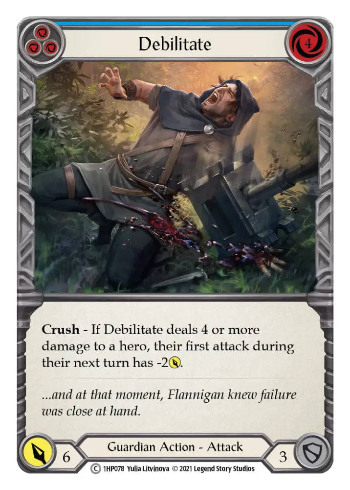 Debilitate (Blue) [1HP078] (History Pack 1) - Flesh And Blood Single