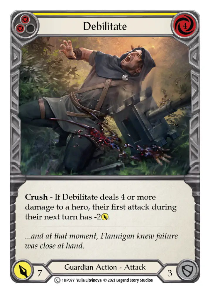 Debilitate (Yellow) [1HP077] (History Pack 1) - Flesh And Blood Single