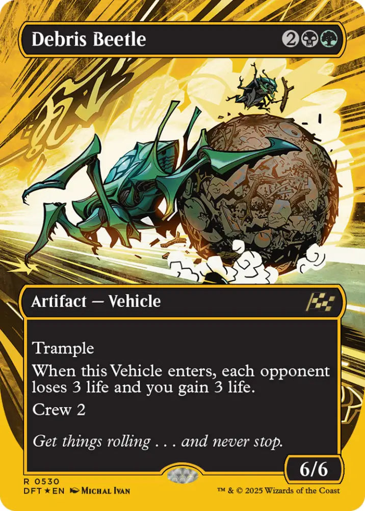 Debris Beetle (Borderless) (First-Place Foil) [Aetherdrift] - MTG Single